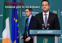 করোনা ভাইরাসের কারনে আয়ারল্যান্ড লকডাউন