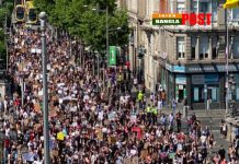 মার্কিন পুলিশ কতৃক কৃষ্ণাঙ্গ হত্যার প্রতিবাদে আয়ারল্যান্ড সহ সারা বিশ্বে বিক্ষোভ ( ভিডিও)