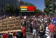 ইউরোপের বিভিন্ন দেশে লকডাউনের বিরুদ্ধে বিক্ষোভ