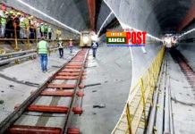 চট্টগ্রামের কর্ণফুলী নদীর তলদেশে বঙ্গবন্ধু টানেলের কাজ ৬১ ভাগ শেষ