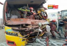 বগুড়ায় বাস-ট্রাক সংঘর্ষ, নিহত ২ ,আহত ১৫