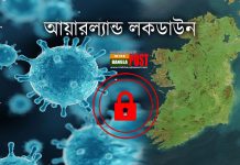 আয়ারল্যান্ডে লক ডাউনের সময়সীমা ৫ই মার্চ পর্যন্ত বর্ধিত করা হয়েছে