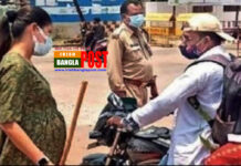 অন্তঃসত্ত্বা অবস্থায়ও ট্রাফিক সামলাচ্ছেন ভারতের ডিএসপি