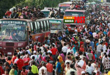 লকডাউনের ঘোষণায় ঢাকার বাস টার্মিনালগুলোতে ভিড়ঃসোমবার থেকে যাত্রীবাহী নৌযান চলাচল বন্ধ