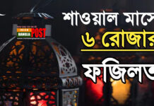 শাওয়াল মাসের ৬ রোজার ফজিলত