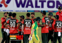 দ্বিতীয় টি টোয়েন্টিতেও অস্ট্রেলিয়া বিপক্ষে বাংলাদেশর জয়