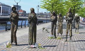 Haunting Memorial: The 'Famine' Statues at Custom House Quay - The Irish Place