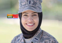 মার্কিন বিমানবাহিনীর ১ম হিজাব পরিহিতা অফিসার ক্যাপ্টেন মায়সা উজা