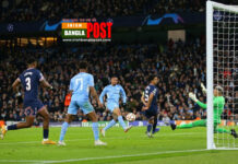 পিএসজিকে হারিয়ে গ্রুপ চ্যাম্পিয়ন ম্যান সিটি