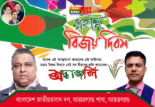 মহান বিজয় দিবস উপলক্ষে আয়ারল্যান্ড বিএনপির শুভেচ্ছা