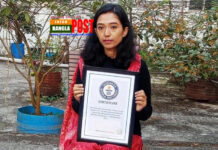 এক মিনিটে ৭১টি কয়েন সাজিয়ে টাওয়ার বানিয়ে গিনেস বুকে নাম লেখালেন বরিশালের নিপা