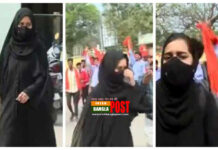 হিন্দুত্ববাদীদের প্রতিরোধ করে সামাজিক মাধ্যমে ‘হিরো’ ভারতের হিজাবি ছাত্রী (ভিডিও)
