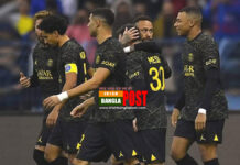 রিয়াদ অলস্টারকে ৫-৪ গোলে হারিয়েছে পিএসজি