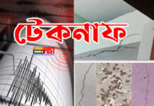 ভূমিকম্পে কক্সবাজারের টেকনাফে বিভিন্ন স্থানে সরকারি কার্যালয়ে ফাটল