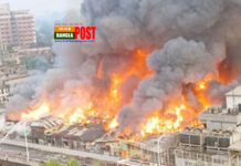 রাজধানীর বঙ্গবাজারে আগুন, নিয়ন্ত্রণে ফায়ার সার্ভিসের ৪১ ইউনিট