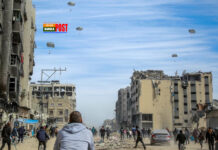 গাজায় আকাশ থেকে ত্রাণের প্যাকেট পড়ে নিহত ১৮