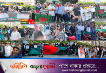 কোটা সংস্কার আন্দোলনে সাধারণ শিক্ষার্থীদের সাথে সংহতি জানিয়ে বিক্ষোভ করেছে আয়ারল্যান্ড প্রবাসী বাংলাদেশীরা