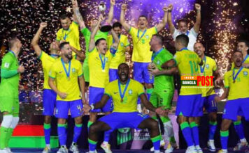 ফুটসাল বিশ্বকাপে আর্জেন্টিনাকে হারিয়ে ব্রাজিলের হেক্সা জয়