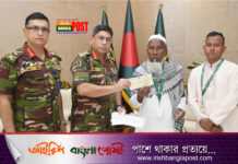 শহীদ আবু সাঈদের পরিবারকে আর্থিক সহায়তা দিল সেনাবাহিনী